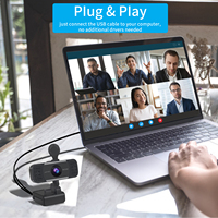 Kamera Web 2K Webcam Full HD 1080P dengan Auto Focus Online Class Meeting Video Call Camara Web