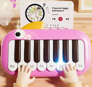 Nouveaux modèles d'instruments de percussion en gros : Jouet musical électronique en plastique à frapper, motif dessin animé, MoeFish Piano Musical Toy - Product Image 5