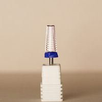 Ensemble de 5 embouts de perceuse à ongles en carbure de tungstène rose, outil de soin des ongles pour manucure et pédicure