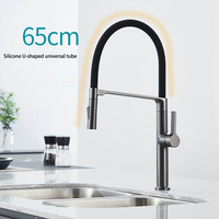 Prix de gros Robinet de cuisine en laiton pour mitigeurs d'eau froide et chaude à douchette à ressort