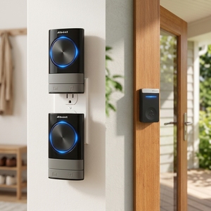 <span class=keywords><strong>Timbre</strong></span> Inalámbrico para Apartamento con Autoalimentación, 150m de Largo Alcance, Resistente al Agua, Sin Batería, con Botón <span class=keywords><strong>Pulsador</strong></span> - Product Image 5