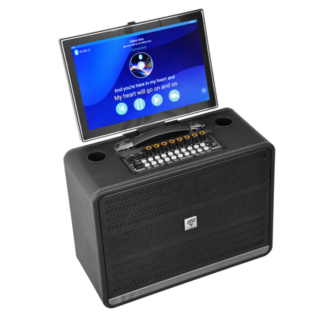 2025 Hot Sale 8'' Woofer 2.5'' Midrange 1.5'' Tweeter Android 12 2G RAM 32G ROM Smart Mobile Portable Mini Karaoke KTV Machine