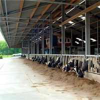 2024 Structures en acier portables de conception moderne pour l'élevage de volailles poulet vache mouton porc Cages équipement d'élevage bâtiment agricole