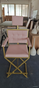 Beauty Salon Shop Furniture Stylish Chairs Nail Chair Cosmetic Stool Metal Makeup Chair with <b>Folding</b> Legs - Product Image 4