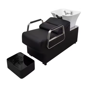 Sillón de Lavacabezas Moderno para Salón, Unidad de Lavado de Cabello Tapizada con Fregadero y Taburete - Product Image 5