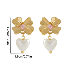 Pendientes de Moda para Mujer, Joyería Fina, Pendientes de Aleación para Uso Diario, Diseño Exquisito, Regalo para Boda, Aniversario o Fiesta - Product Image 1
