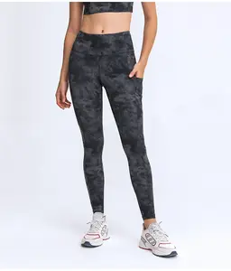 2023 New Sports Fitness Casual Jogging Tie Dye Yoga Pants High Waist Printing Compression Stretch Women's Leggings