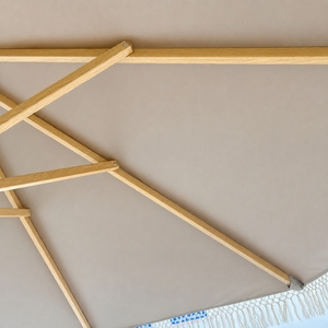 Parasol de plage en macramé de style européen, nouveau modèle bohème, pour patio extérieur, avec mât central en bois - Product Image 5