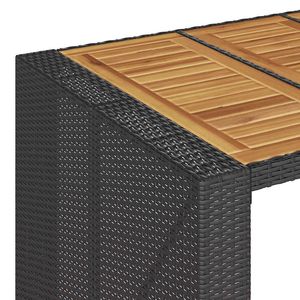 Black Rattan <b>Garden</b> <b>Bar</b> Set With <b>Table</b> And 4 Stools Outdoor Furniture Contemporary Design For Patio Or <b>Garden</b> Use - Product Image 6