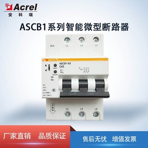 Acrel ASCB1LE-63 Miniature Circuit Breaker 63A C Curve 230V With Leakage Protection Rail Mounting - Product Image 4