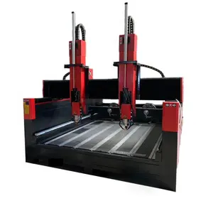 Hot sale 4 axis used 3d cnc stone sculpture milling cutting machine with double heads 2025