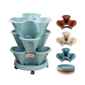 Vertical Mini Honey Pot Plastic Bonsai Resin Tall Outdoor Planters <strong>Vaso</strong> Da <strong>Esterno</strong> for Garden - Product Image 3