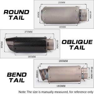 यूनिवर्सल मोटरसाइकिल निकास मफलर पाइप 51 मिमी/60 मिमी गंदगी बाइक निकास टाइटेनियम मिश्र धातु कार्बन फाइबर मफलर के लिए - Product Image 2