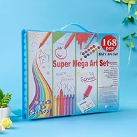 Ensemble de peinture en gros d'usine, 168 pièces, ensemble d'art, crayons de couleur, dessin, bricolage, papeterie, cadeau pour enfants, jouets, ensemble de peinture professionnel