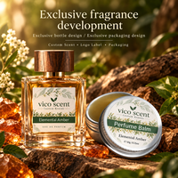 Parfum Solide Personnalisé Élémentaire Vert Sans Alcool Faible MOQ 500 Boîtes Rondes avec Emballage de Détail pour Marques de Boutiques