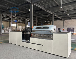 Hoge Kwaliteit Modern Design Outdoor Bbq Keukenset 304 Roestvrijstalen Buitenkeukenkast Met Gootsteen - Product Image 4