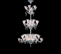 Lustre en cristal moderne Mille Nuits de France, grand luminaire suspendu pour hôtels, restaurants, villas, halls d'entrée, escaliers