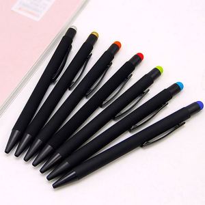 Promotional Logo Printed 1.0 Mm Writing Width Metal Ballpoint Multi-<b>Color</b> Advertising Gift Rubber Grip for Stylus <b>Pen</b> - Product Image 2
