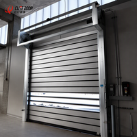 Porte à enroulement en spirale automatique à grande vitesse en alliage d'aluminium, surface finie, étanchéité anti-vent pour entrepôts industriels
