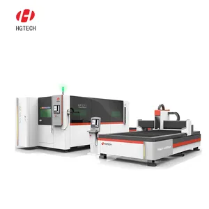 HGTECH 500W 1000w 2KW 3KW cnc Stahlplatte 2mm-14mm Edelstahl Lasers chneid maschine Blech