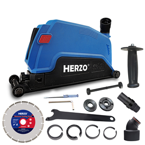 תכריך אבק 9 אינץ' של HERZO עבור מטחנת זווית 230 מ""מ אספן אבק חיתוך שימוש בחיבור מטחנת זווית - Product Image 5