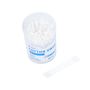 Usine OEM Thaïlande – 100 cotons-tiges par boîte pour bébés, torsadés, à tige fine, double tête à vis, avec boîte ronde - Product Image 6