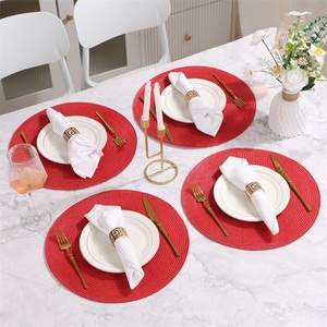 Runde PP-Gewebte Tischsets Hitzebeständig Langlebig Natürlich Umweltfreundlich Universell für Hotel Hochzeit Restaurant Heimgebrauch - Product Image 6