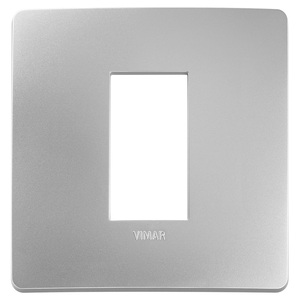 Vimar Plana Up 1M Silver Plate Wall <b>Switch</b> 9.7x12.5x1.1cm - Product Image 1