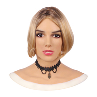 Masque de tête en silicone pour jeune fille, masque de fête d'Halloween homme-femme, masque de travesti, masque facial transgenre, 5 couleurs