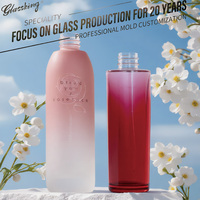 Maßgefertigte Farbverlauf-Kosmetikflaschen aus Glas für Lotion und Toner, 30-300ml, Luxuriöse Mattierte/Transparente Ausführungen Verfügbar, Hitzebeständig