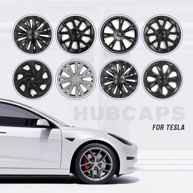 Factory Direct 19" 4PCS Wheel Cover Easy To Install ABS Hubcaps Decoration Full Rim Wheel Hub Center Cap For Tesla Model Y