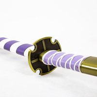 One Piece Wano Country Nidai Kitetsu, accessoire violet et blanc pour le cosplay de Luffy et objets de collection