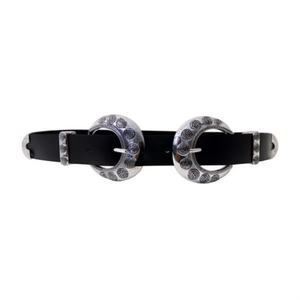 Ceinture en cuir véritable avec boucle argentée 100 cm, style western, accessoire de mode - Product Image 2
