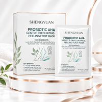 Masque exfoliant doux pour les pieds aux probiotiques fermentés, conforme à la norme CPNP, vente en gros, personnalisable, fabricant en vrac de bottes exfoliantes pour les pieds