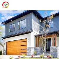 Personnalisé Moderne Nouveau Bois Couleur Sectionnel Panneau En Acier Automatique Porte De Garage En Verre Trempé Fenêtres Moteur Accessoire Usage Domestique