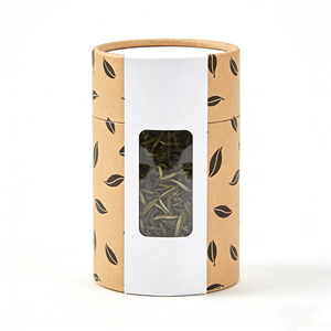 Empaque de Tubo de Papel Kraft Cilíndrico Personalizado con Ventana Lateral Rizada, Ventana Transparente, Hecho a Mano, Color y Logotipo Personalizables - Product Image 2