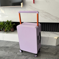Valise Cabine Mi-Haute 20 Pouces, Style Frais, Résistante aux Rayures, à l'Usure, en PC, Chariot 24PC, Design Attrayant 26 Pouces