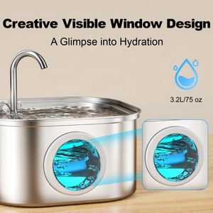 <span class=keywords><strong>Fontaine</strong></span> d'<span class=keywords><strong>eau</strong></span> pour animaux de compagnie en acier inoxydable <span class=keywords><strong>3</strong></span>.2L USB DC 5V Distributeur d'<span class=keywords><strong>eau</strong></span> pour chat <span class=keywords><strong>Fontaine</strong></span> <span class=keywords><strong>à</strong></span> boire silencieuse pour chat - Product Image 3