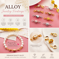Fermoirs mousquetons en alliage pour bijoux, connecteurs magnétiques, accessoires de bricolage pour bracelets et colliers, vente en gros