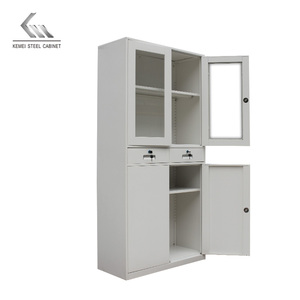 Classeur en acier à porte battante de bureau à <span class=keywords><strong>bas</strong></span> prix et armoire en verre de chambre forte avec 2 tiroirs - Product Image 4