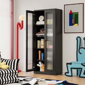 Estantería de Acero Estrecha con Puertas de Vidrio para Espacios Pequeños o Almacenamiento en Pasillos - Product Image 6