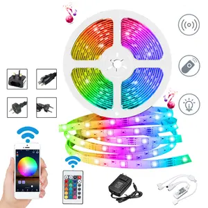 Dải Đèn Led 2 Cuộn Điều Khiển Từ Xa Phím 10m10m 44 Đèn Dải Led 5050 Rgb Chống Nước 10M 5050 Rgb Ip65