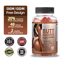 Gummies d'agrandissement des fesses Duozi à logo privé personnalisé OEM, pilules pour l'agrandissement des fesses et des hanches