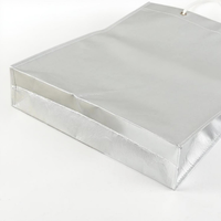 Sac de shopping en PP non tissé argenté de qualité supérieure, réutilisable, avec logo personnalisé imprimé, design personnalisé, sac fourre-tout imperméable, Bondfook