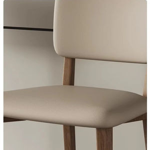 Solid Wood <strong>Dining</strong> Chairs Modern Simple Cream-style Backrest <strong>Dining</strong> <strong>Table</strong> Chairs High-end Restaurant Leather <strong>Stools</strong> - Product Image 2