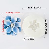 Moldes de silicona de flores para hacer velas, moldes de resina epoxi, suministros para hacer velas, moldes florales de resina UV para hornear