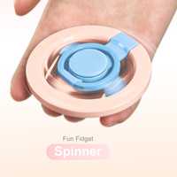 Support de téléphone rotatif en métal personnalisé, mignon, en forme de macaron, multifonctionnel, avec anneau magnétique anti-stress