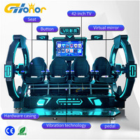 Fabricant de VR Amusement 9D VR 4 Sièges Cinéma Multijoueur 189 Jeux Effet 3D Jeux VR Interactifs Arcade Pièce Jeton Jeu Vidéo
