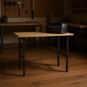 Banco de trabajo para carpintería multiusos con versatilidad y estilo, 120x60x75 cm, para taller y uso doméstico - Product Image 2