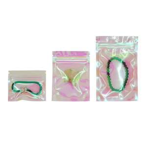 Borsa da imballaggio con Zip olografica <span class=keywords><strong>3</strong></span> lati sigillati in plastica con Logo personalizzato con stampa rotocalco tipo di borsa per la cura della pelle - Product Image 3